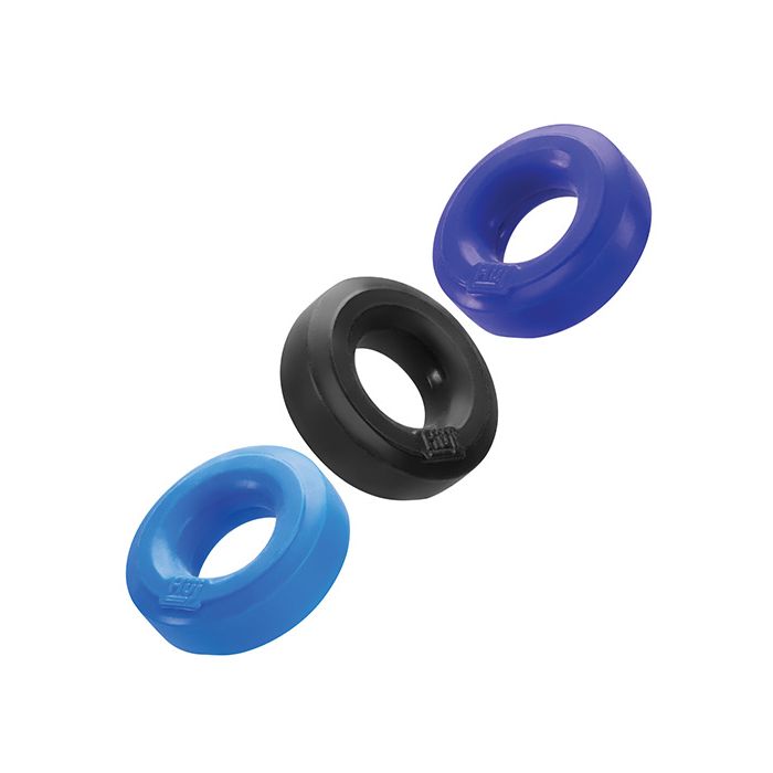 Hunky Junk C-Ring Multi Pack - Cobalt Pack of 3