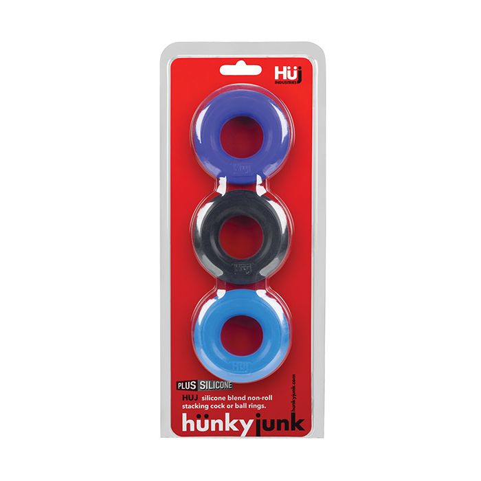 Hunky Junk C-Ring Multi Pack - Cobalt Pack of 3