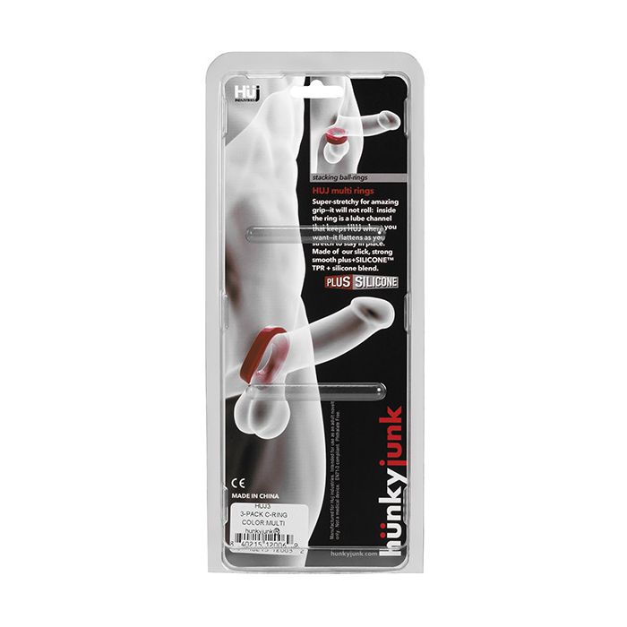 Hunky Junk C-Ring Multi Pack - Cobalt Pack of 3