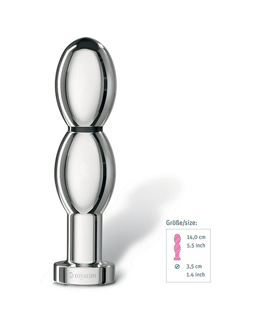 Mystim O(h!)-thello e-Stim Oval Aluminum Dildo