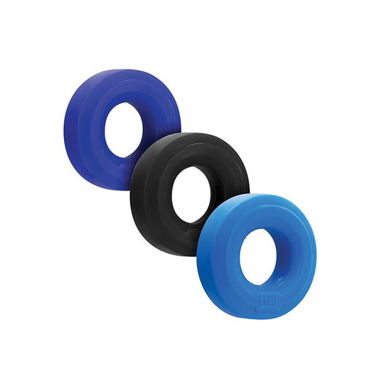 Hunky Junk C-Ring Multi Pack - Cobalt Pack of 3