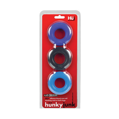 Hunky Junk C-Ring Multi Pack - Cobalt Pack of 3
